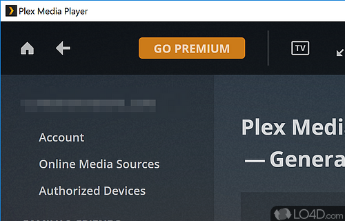 Free media center app - Screenshot of Plex