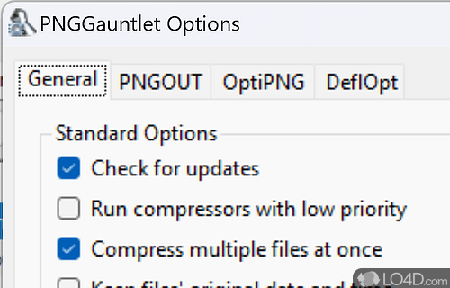User interface - Screenshot of PNGGauntlet