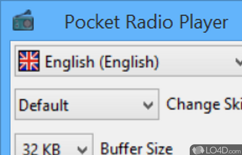 User interface - Screenshot of Pocket Radio Player