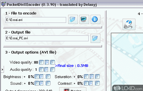 PocketDivXEncoder Screenshot