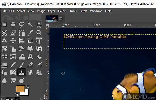 Portable GIMP Screenshot