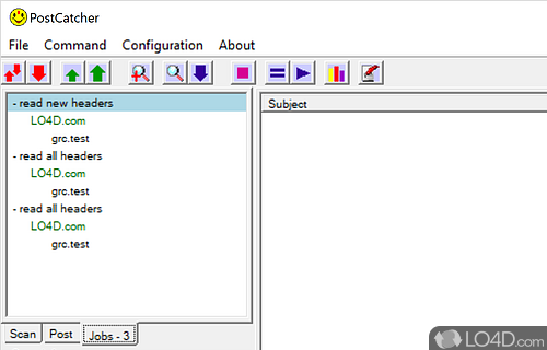 User interface - Screenshot of PostCatcher