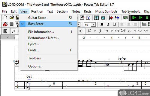 The free alternative to Guitar Pro - Screenshot of Power Tab Editor