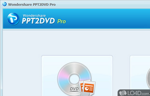 Screenshot of PowerPoint DVD Burner - User interface