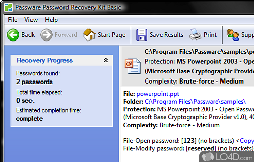 Powerpoint Password Recovery Key Screenshot