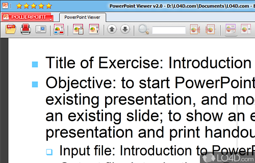 Free Software Application to View PowerPoint Files - Screenshot of PowerPoint Viewer