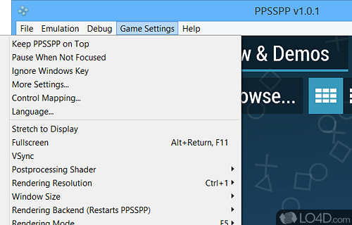 PPSSPP Emulator for PSP on Windows