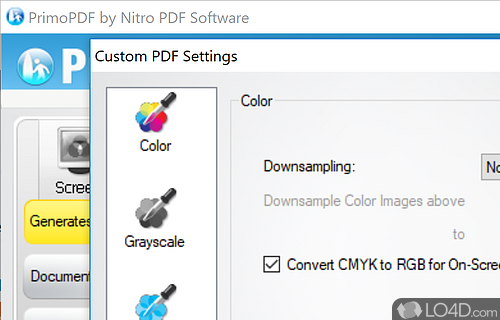 Drag and drop files for conversion - Screenshot of PrimoPDF