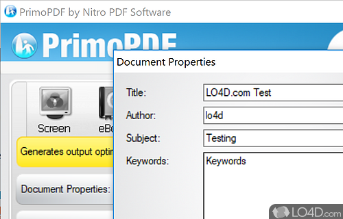 Easy-to-use, free program - Screenshot of PrimoPDF