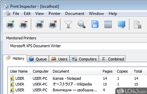 Screenshot of Print Inspector - Keep track of printers connected to local network
