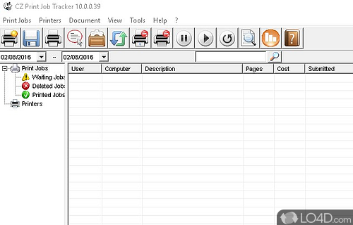 Print Management - CZ Print Job Tracker Screenshot