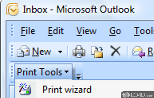 Screenshot of Print Tools for Outlook - Automatically prints in/out messages and/or attachments