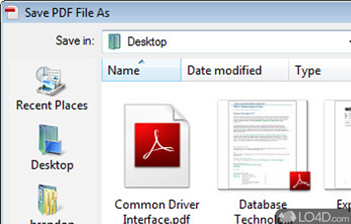 Screenshot of Print2PDF - User interface