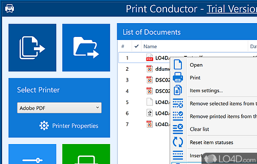 Print large numbers of documents more effectively - Screenshot of Print Conductor
