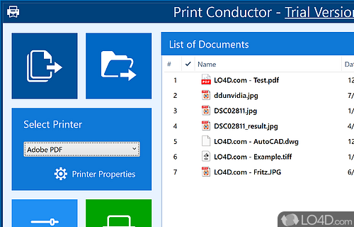 Print in batch mode thanks to this app that can build a printing queue containing multiple files - Screenshot of Print Conductor