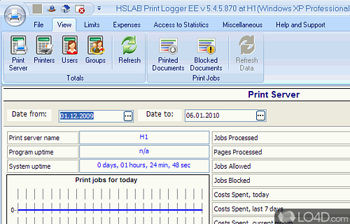 Screenshot of PrintCtl - Small console utility for management and Samba printers