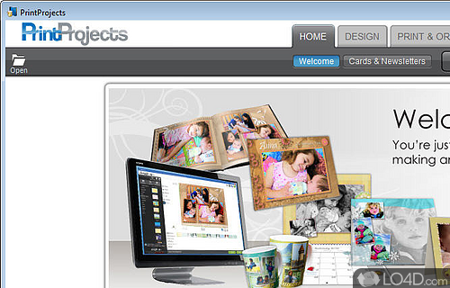 Screenshot of PrintProjects - User interface