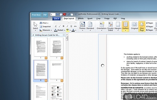 Screenshot of priPrinter - N software that prints from any app with printer support, allowing you to preview
