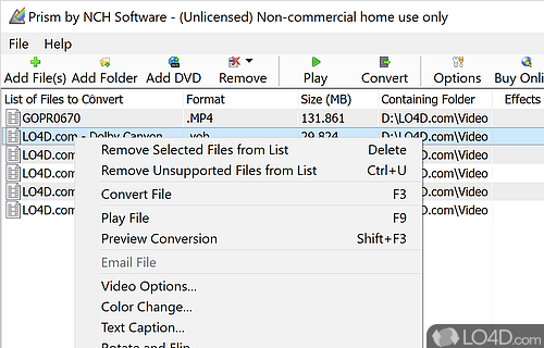 Prism Video File Converter Screenshot