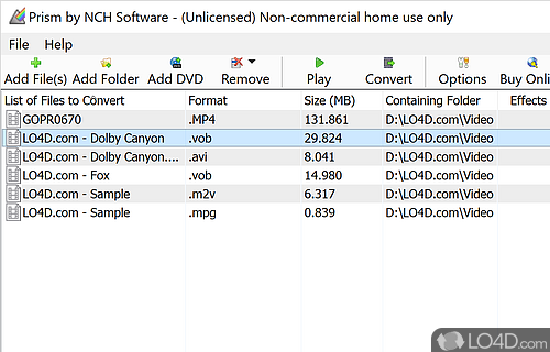 Prism Video File Converter Screenshot