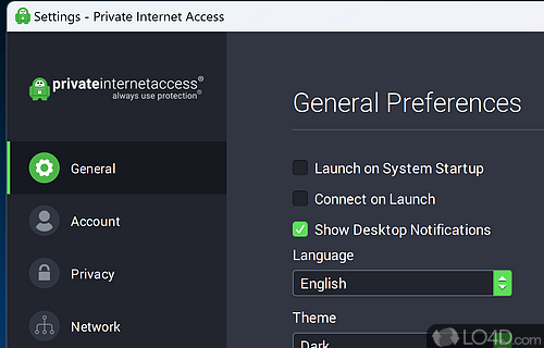 Private Internet Access Screenshot