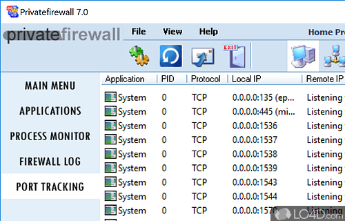 Will manage the connections to your PC - Screenshot of PrivateFirewall