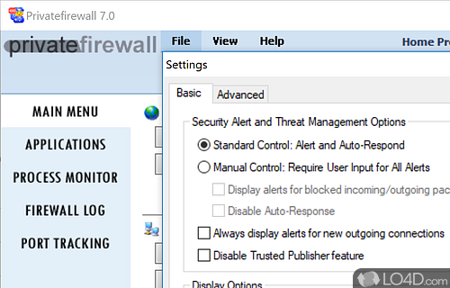 Efficient and secure firewall system - Screenshot of PrivateFirewall