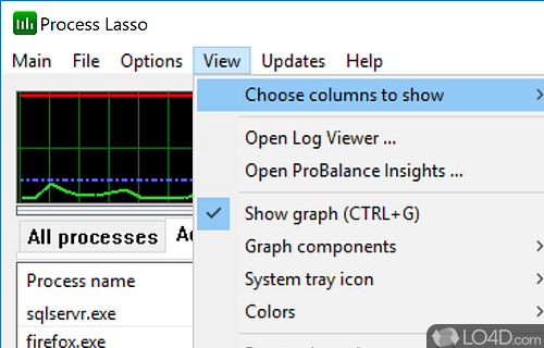 Improve system responsiveness and stability in high load situations - Screenshot of Process Lasso