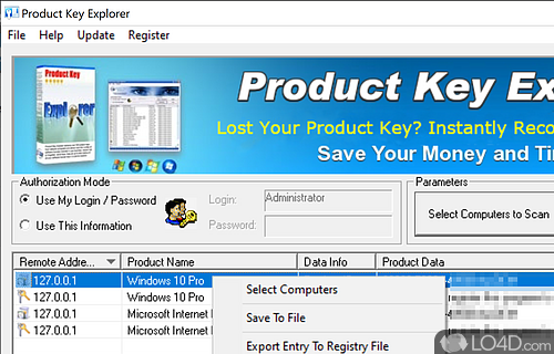 Product Key Explorer screenshot