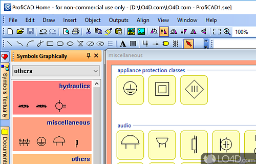 Supports handling multiple layers - Screenshot of ProfiCAD