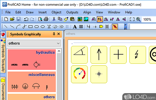 Can handle various output formats - Screenshot of ProfiCAD