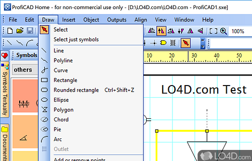 User interface - Screenshot of ProfiCAD