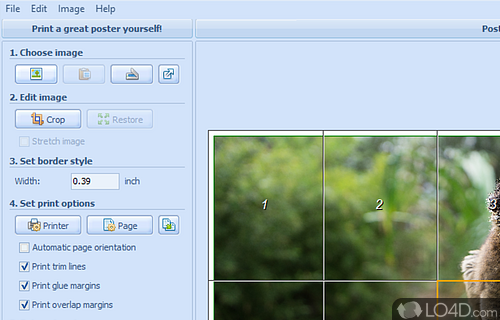 Software solution that was created in order to provide users with a means of printing banners - Screenshot of ProPoster