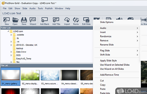Make a slideshow for Windows PC - Screenshot of ProShow Gold