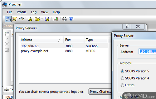 Screenshot of Proxify anonymous proxy - User interface