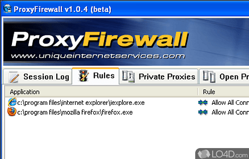 Proxy Firewall Screenshot