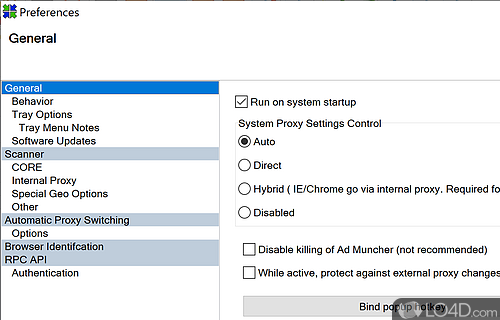 Proxy Switcher automatically switching among multiple available proxy servers - Screenshot of Proxy Switcher Standard