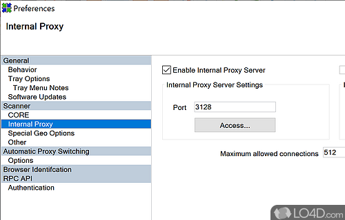 Anonymous proxy server - Screenshot of Proxy Switcher Standard