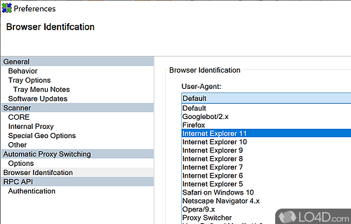 Proxy manager module - Screenshot of Proxy Switcher Standard