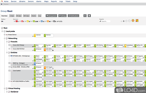 Screenshot of PRTG Network Monitor - Monitor network traffic with a powerful program to stay in touch with important LAN