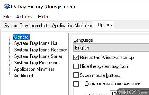 Simple design - Screenshot of PS Tray Factory