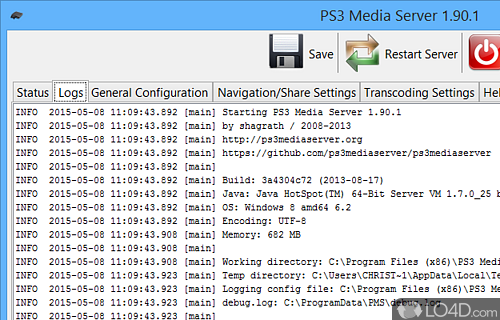 DLNA Media Server for PS3 - Screenshot of PS3 Media Server