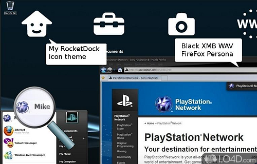 Screenshot of PS3 Theme for Windows XP - User interface