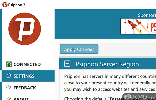 Psiphon Inc - Screenshot of Psiphon 3