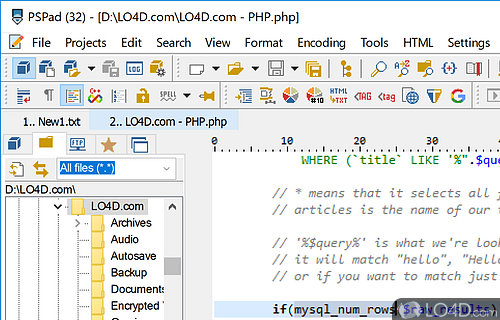 PSPad editor Screenshot