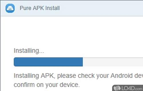 Screenshot of Pure APK Install - Install XAPK and APK format files on Android devices from computer