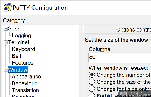 Establish a secure connection - Screenshot of PuTTY