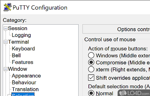 Command-line interface - Screenshot of PuTTY