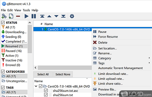 An easy-to-use torrent client - Screenshot of qBittorrent