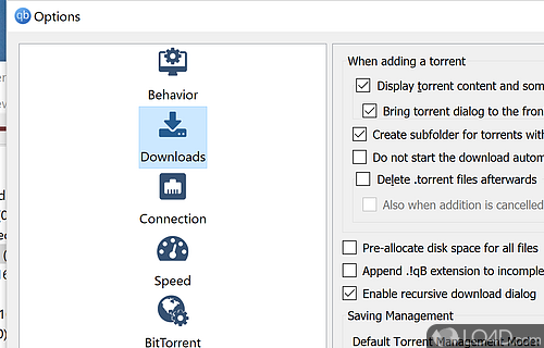 File sharing - Screenshot of qBittorrent Portable